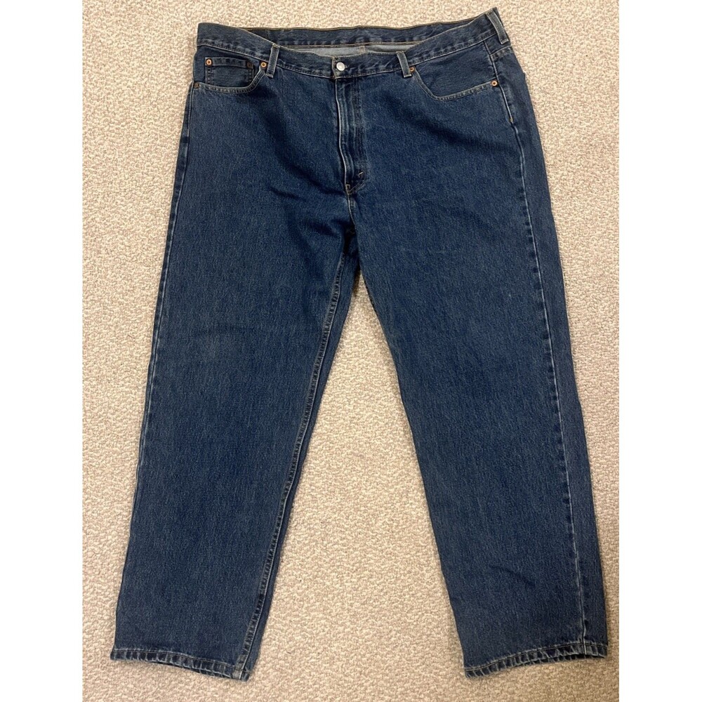 Levi's 550 Regular Fit Size 46x32 Jeans Medium Wash Denim Blue Jeans Red Tab